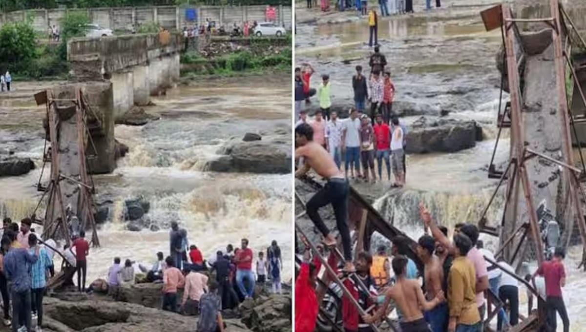 ಪುಣೆ: ಇಂದ್ರಾಯಣಿ ನದಿ ಸೇತುವೆ ಕುಸಿತ; ನಾಲ್ವರು ಪ್ರವಾಸಿಗರ ಸಾವು, 32 ಮಂದಿಗೆ ಗಾಯ; 10-15 ಮಂದಿ ಅವಶೇಷಗಳಡಿ ಸಿಲುಕಿರುವ ಸಾಧ್ಯತೆ! video