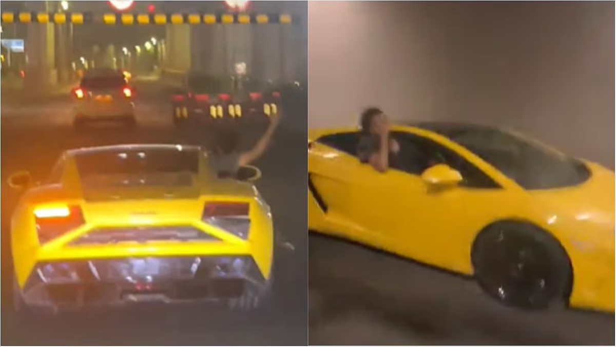 6 ಕೋಟಿ ರೂ ಮೌಲ್ಯದ Lamborghini ಕಾರಲ್ಲಿ ನಡು ರಸ್ತೆಯಲ್ಲೇ ಡೇಂಜರಸ್ ಸ್ಟಂಟ್! Video Viral