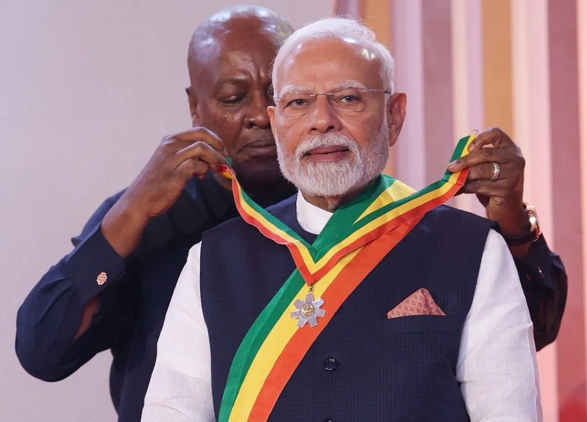 ಪ್ರಧಾನಿ ಮೋದಿಗೆ ಘಾನಾ ದೇಶದ ರಾಷ್ಟ್ರೀಯ ಗೌರವ ಪ್ರದಾನ; Video
