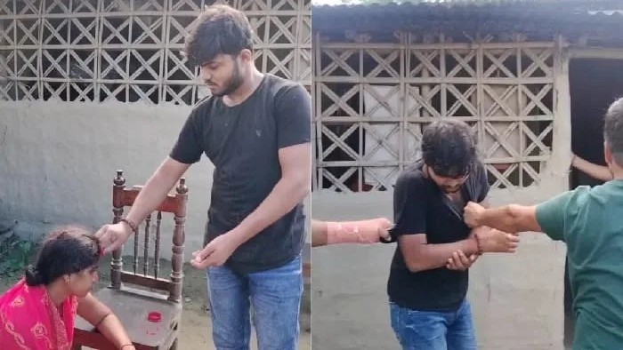 ಆಂಟಿ ಜೊತೆ ಅಕ್ರಮ ಸಂಬಂಧ: ಯುವಕನಿಗೆ ಹಿಗ್ಗಾಮುಗ್ಗ ಥಳಿತ, ಸ್ಥಳದಲ್ಲೇ ಮದುವೆ! Video