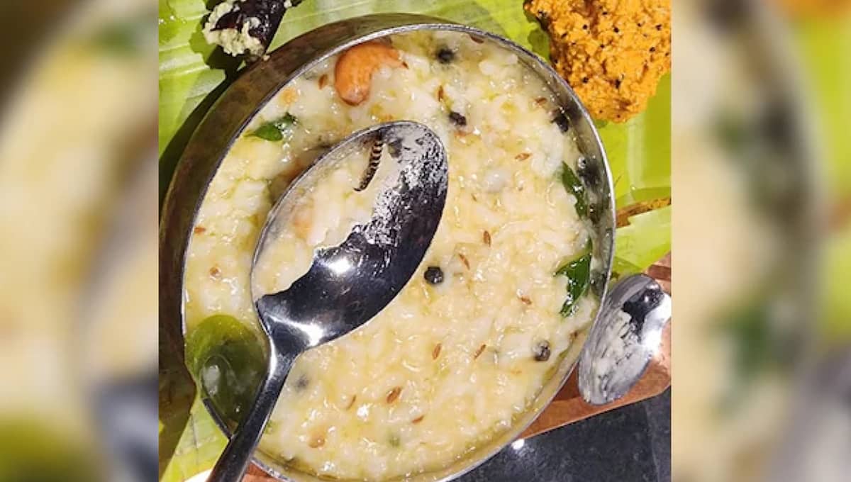 ಬೆಂಗಳೂರು ವಿಮಾನ ನಿಲ್ದಾಣದ ರಾಮೇಶ್ವರಂ ಕೆಫೆ ಪೊಂಗಲ್ನೊಳಗೆ ಹುಳು ಪತ್ತೆ!