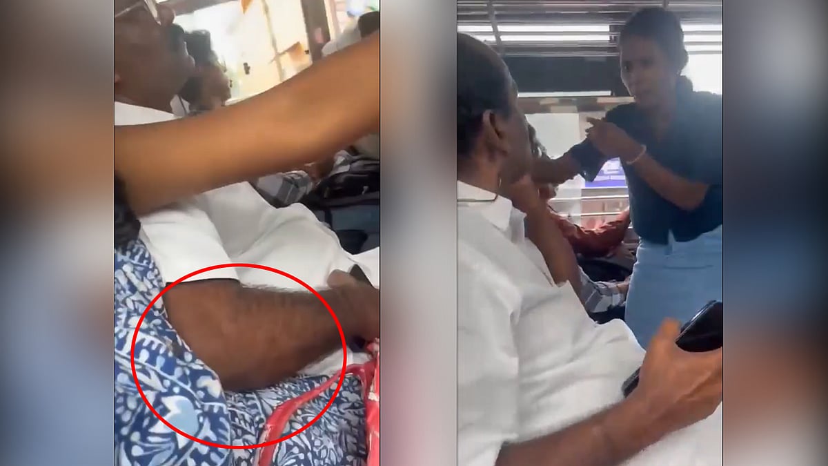 Molestation: ಬಸ್ ನಲ್ಲಿ ಎದೆ ಮುಟ್ಟಿದ ವೃದ್ದ; ಮುಟ್ಟಿ ನೋಡಿಕೊಳ್ಳುವಂತೆ ಬಾರಿಸಿದ ಯುವತಿ, Video Viral