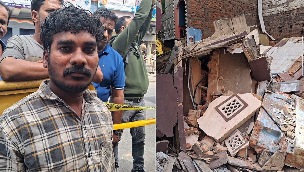 ಬೆಂಗಳೂರು: 80 ವರ್ಷ ಹಳೆಯ ಕಟ್ಟಡ ಕುಸಿತ; ನಾಲ್ವರನ್ನು ಬದುಕಿಸಿದ್ದು ಈ 4 ನಿಮಿಷ, ಮಾಲೀಕನನ್ನು ರಕ್ಷಿಸಿದ ಮೇಸ್ತ್ರಿ!