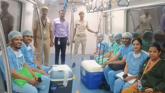 Namma Metro: ಬೆಂಗಳೂರು ಮೆಟ್ರೋ ಇತಿಹಾಸದಲ್ಲೇ ಮೊದಲು; ಯಶಸ್ವಿ ಅಂಗಾಂಗ ಸಾಗಣೆ! video