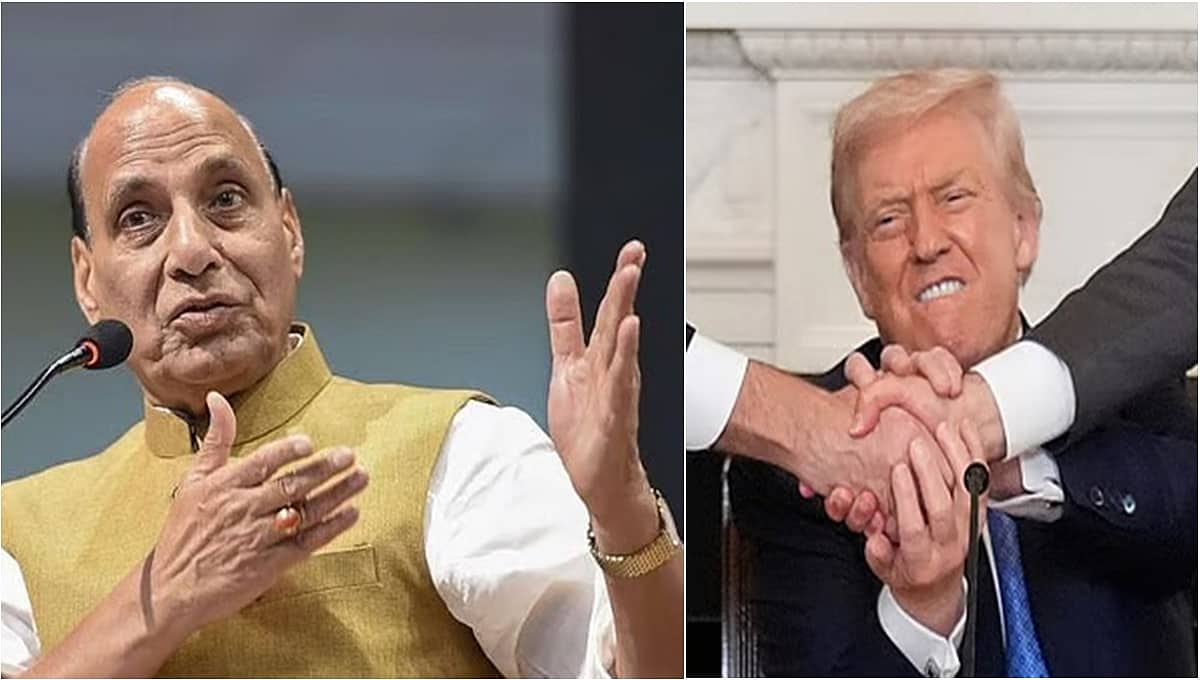 ಭಾರತದ ವೇಗದ ಆರ್ಥಿಕತೆ 'ದೊಡ್ಡಣ್ಣ' ಅಂತ ಹೇಳಿಕೊಳ್ಳುವ ಅಮೆರಿಕದ ಹೊಟ್ಟೆಕಿಚ್ಚಿಗೆ ಕಾರಣವಾಗಿದೆ: ಟ್ರಂಪ್ ವಿರುದ್ಧ ರಾಜನಾಥ್ ಸಿಂಗ್ ವಾಗ್ದಾಳಿ