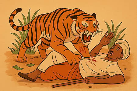 ಮೈಸೂರು: ಹುಲಿ ದಾಳಿಗೆ 55 ವರ್ಷದ ರೈತ ಸಾವು!