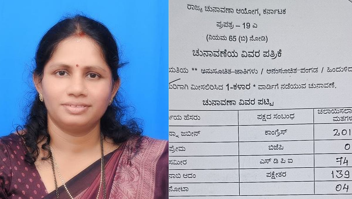 ಕಡಬ ಪಟ್ಟಣ ಪಂಚಾಯಿತಿ ಚುನಾವಣೆ: ಒಂದೇ ಒಂದು ಮತ ಪಡೆಯದ ಬಿಜೆಪಿ ಅಭ್ಯರ್ಥಿ, ಕಾಂಗ್ರೆಸ್‌ಗೆ ಭರ್ಜರಿ ಗೆಲುವು!