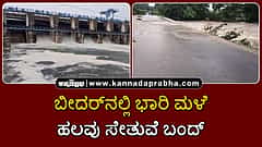 Watch | ಬೀದರ್‌: ಭಾರಿ ಮಳೆ; ಹಲವು ಸೇತುವೆ ಬಂದ್