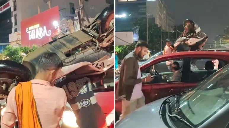ಗುರುಗ್ರಾಮದಲ್ಲಿ 'ಹೊಸ ಬಾಹುಬಲಿಯ ದರ್ಶನ! 'ಟ್ರಾಫಿಕ್ ಜಾಮ್' ನಿಂದ ತಪ್ಪಿಸಿಕೊಳ್ಳಲು ಮಾಡಿದ್ದೇನು? ಈ Video ನೋಡಿ...