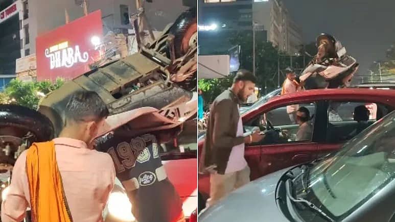 ಗುರುಗ್ರಾಮದಲ್ಲಿ 'ಹೊಸ ಬಾಹುಬಲಿಯ ದರ್ಶನ! 'ಟ್ರಾಫಿಕ್ ಜಾಮ್' ನಿಂದ ತಪ್ಪಿಸಿಕೊಳ್ಳಲು ಮಾಡಿದ್ದೇನು? ಈ Video ನೋಡಿ...
