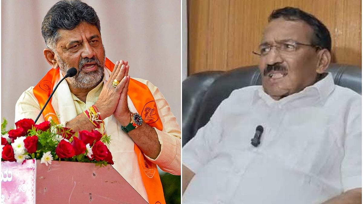 ನೀವೊಬ್ಬರು ಸಚಿವರು...ಹೀಗೆ ಕೇಳಿದ್ರೆ ಹೇಗೆ; ಸಚಿವ ತಿಮ್ಮಾಪುರ ವಿರುದ್ಧ ಡಿಕೆ.ಶಿವಕುಮಾರ್ ಗರಂ