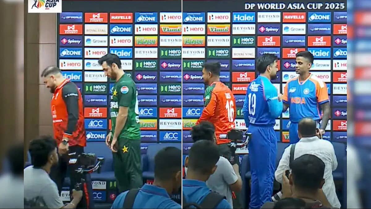 Asia Cup 2025 PC: ಹ್ಯಾಂಡ್ ಶೇಕ್ ಮಾಡದ ಪಾಕ್ ನಾಯಕ; ಸೂರ್ಯಕುಮಾರ್ ಯಾದವ್ ಮಾಡಿದ್ದೇನು? Video