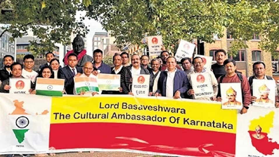 ಲಂಡನ್ನಲ್ಲಿ ಬಸವೇಶ್ವರ ಪ್ರತಿಮೆಗೆ ಗೌರವ ಸಲ್ಲಿಸಿದ ಸಚಿವ ಸುಧಾಕರ್