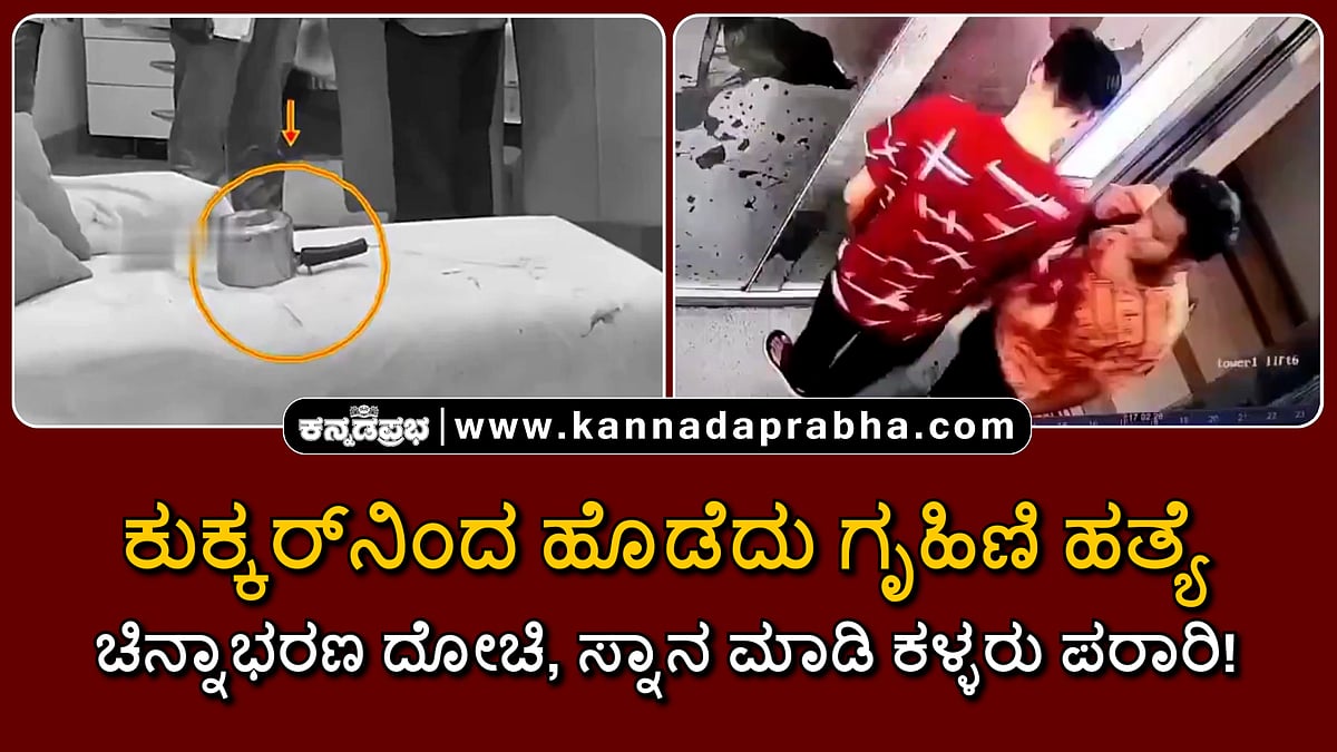 Watch | ಕುಕ್ಕರ್​​ನಿಂದ ಹೊಡೆದು ಗೃಹಿಣಿ ಹತ್ಯೆ; ಚಿನ್ನಾಭರಣ ದೋಚಿ, ಸ್ನಾನ ಮಾಡಿ ಕಳ್ಳರು ಪರಾರಿ!