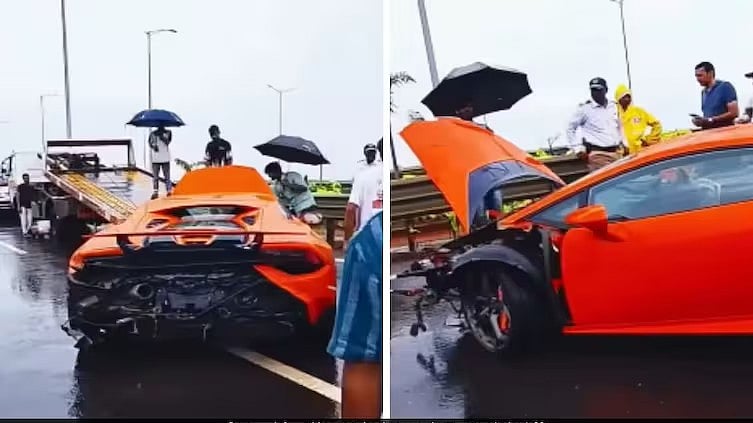 Lamborghini Crashes: ಮುಂಬೈ ಕರಾವಳಿ ರಸ್ತೆಯಲ್ಲಿ ವೇಗವಾಗಿ ಬಂದು 'ಡಿವೈಡರ್ ಗೆ ಡಿಕ್ಕಿ' ಹೊಡೆದ ಲ್ಯಾಂಬೋರ್ಘಿನಿ! Video