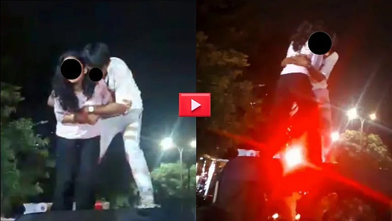 ಅಪ್ರಾಪ್ತ ಬಾಲಕಿ ಜೊತೆ ಓಡಿ ಹೋಗಿ ಸಿಕ್ಕಿಬಿದ್ದ ಯುವಕ: ಪೊಲೀಸ್ ಜೀಪಿನ ಮೇಲೆ ಹತ್ತಿ ಬಾಲಕಿ ಜೊತೆ ಅಶ್ಲೀಲ ನೃತ್ಯ; Video