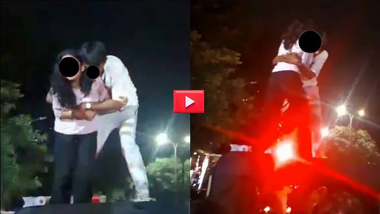 ಅಪ್ರಾಪ್ತ ಬಾಲಕಿ ಜೊತೆ ಓಡಿ ಹೋಗಿ ಸಿಕ್ಕಿಬಿದ್ದ ಯುವಕ: ಪೊಲೀಸ್ ಜೀಪಿನ ಮೇಲೆ ಹತ್ತಿ ಬಾಲಕಿ ಜೊತೆ ಅಶ್ಲೀಲ ನೃತ್ಯ; Video