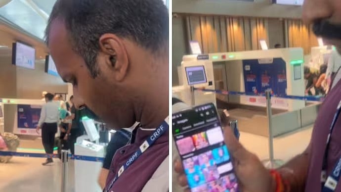 Delhi: ವಿಮಾನ ನಿಲ್ದಾಣದಲ್ಲಿ ರಹಸ್ಯವಾಗಿ ಫೋಟೋ ತೆಗೆದ CRPF ಅಧಿಕಾರಿ! ಸ್ಥಳದಲ್ಲಿಯೇ ಚಳಿ ಬಿಡಿಸಿದ ಮಹಿಳೆ; Video ವೈರಲ್