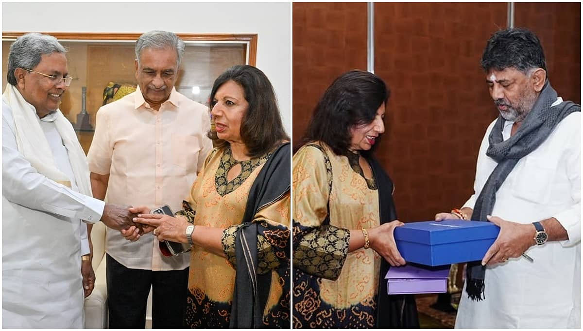 ಟ್ವೀಟ್ ವಾರ್ ನಂತರ ಸಿಎಂ-ಡಿಸಿಎಂ ಭೇಟಿ ಮಾಡಿದ ಕಿರಣ್ ಮಜುಂದಾರ್ ಶಾ; ರಸ್ತೆಗುಂಡಿ ಸಮಸ್ಯೆ ಪ್ರಸ್ತಾಪ