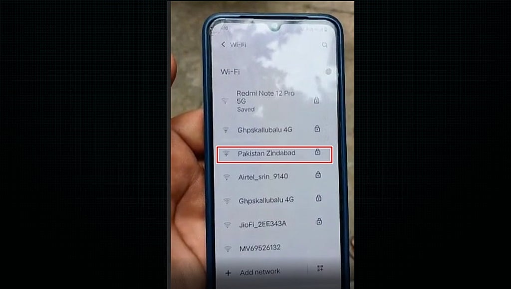 Wi-Fi ಯೂಸರ್ ನೇಮ್ನಲ್ಲಿ 'Pakistan Zindabad': ಕ್ರಮಕ್ಕೆ ಸ್ಥಳೀಯರ ಆಗ್ರಹ