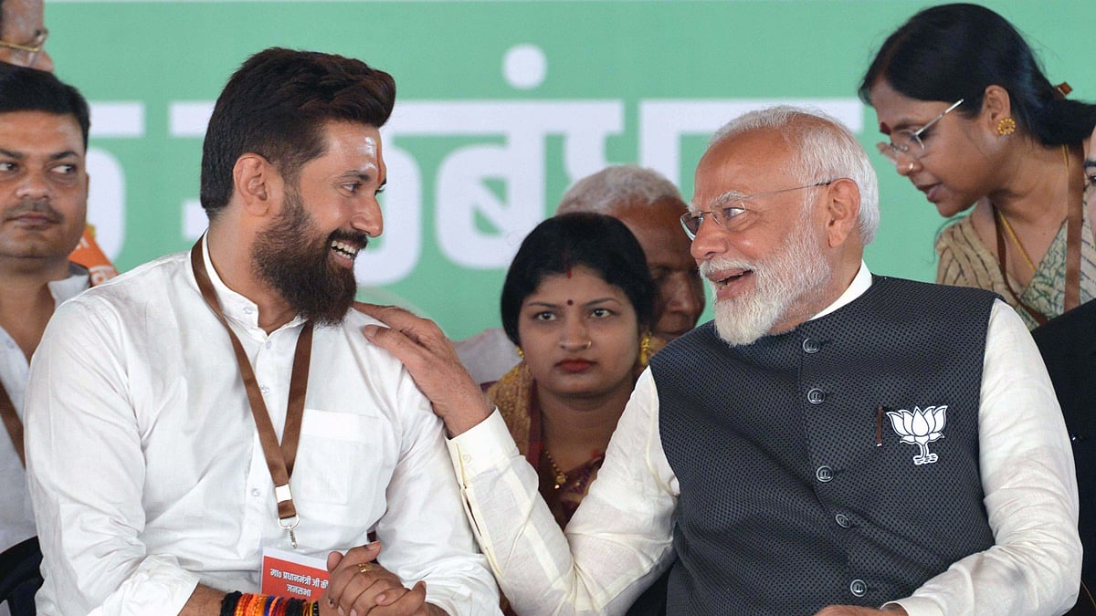 ಬಿಹಾರದಲ್ಲಿ ನರೇಂದ್ರ ಮೋದಿಯ ಹನುಮಾನ್ ಚಿರಾಗ್ ಪಾಸ್ವಾನ್ (ನೇರ ನೋಟ)