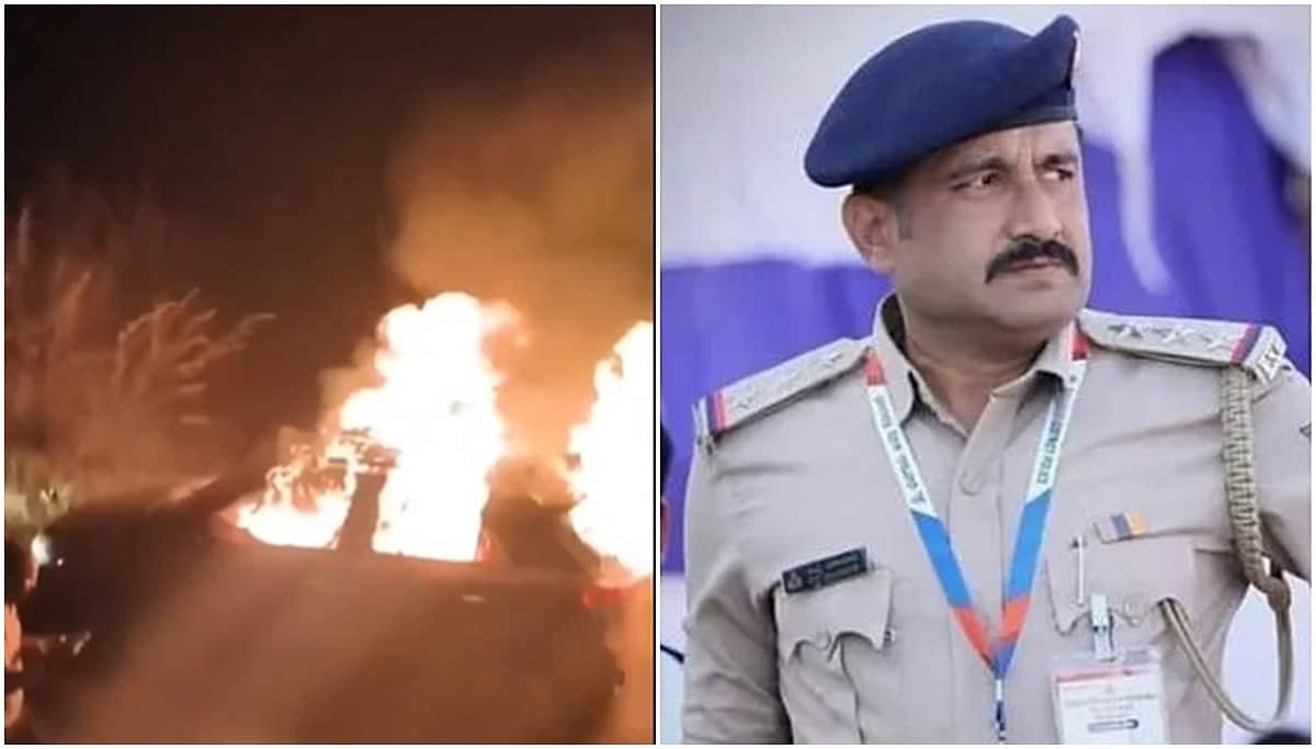 ಧಾರವಾಡ: ಕಾರು ಡಿವೈಡರ್ ಗೆ ಡಿಕ್ಕಿ ಹೊಡೆದು ಬೆಂಕಿ; ಲೋಕಾಯುಕ್ತ ಪೊಲೀಸ್ ಇನ್ಸ್ಪೆಕ್ಟರ್ ಪಂಚಾಕ್ಷರಿ ಸಾಲಿಮಠ ಸಜೀವ ದಹನ; Video