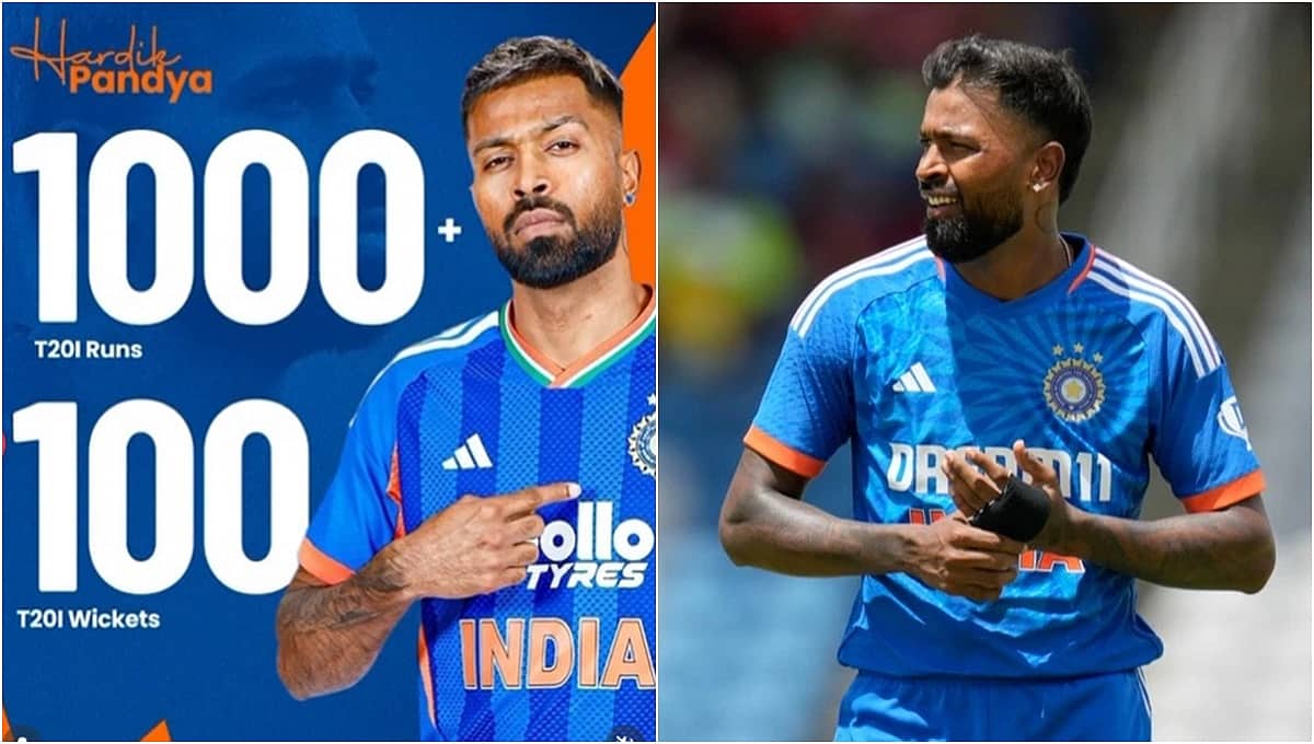 Hardik Pandya ಐತಿಹಾಸಿಕ ದಾಖಲೆ: T20 ಕ್ರಿಕೆಟ್ನಲ್ಲಿ 1000 ರನ್, 100 ವಿಕೆಟ್ ಪಡೆದ ಭಾರತದ ಮೊದಲ ವೇಗಿ!