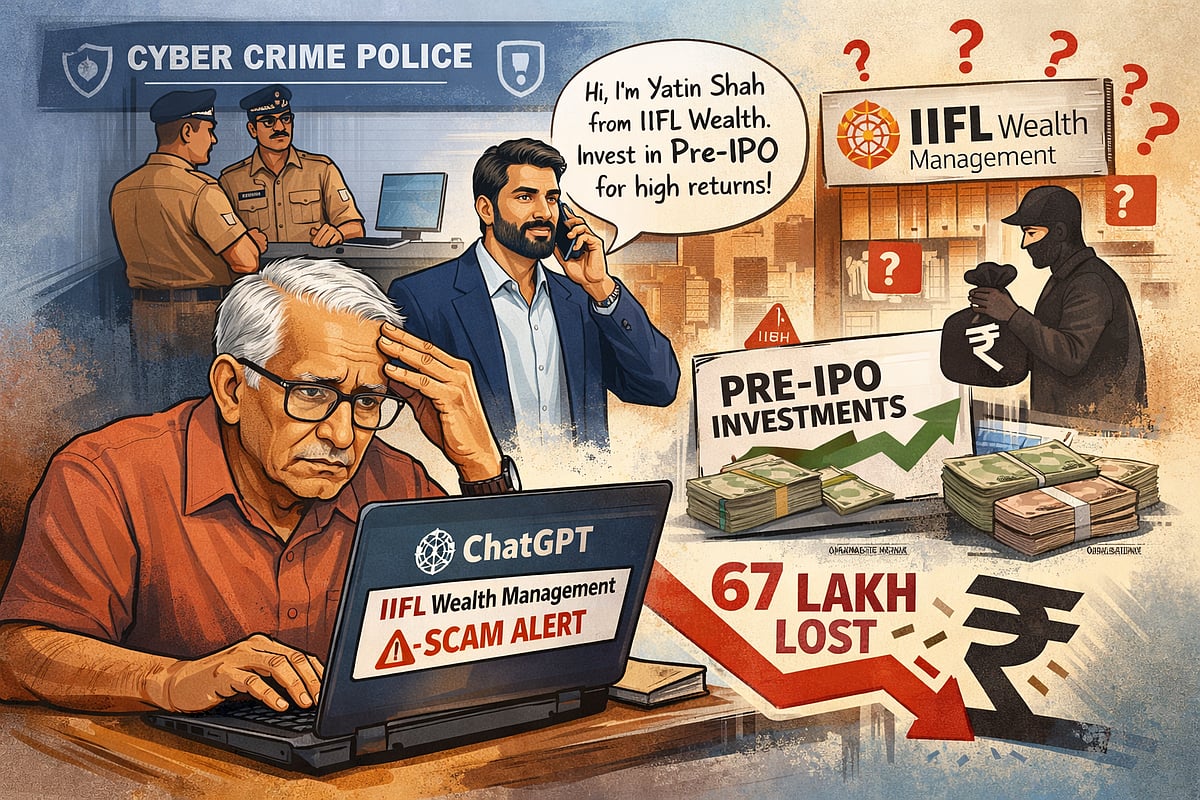 ಬೆಂಗಳೂರು: ಹೂಡಿಕೆ ನೆಪದಲ್ಲಿ ₹67 ಲಕ್ಷ ಕಳೆದುಕೊಂಡ ಹಿರಿಯ ನಾಗರಿಕ; ChatGPT ನೆರವಿನಿಂದ ವಂಚನೆ ಬಯಲಿಗೆ!