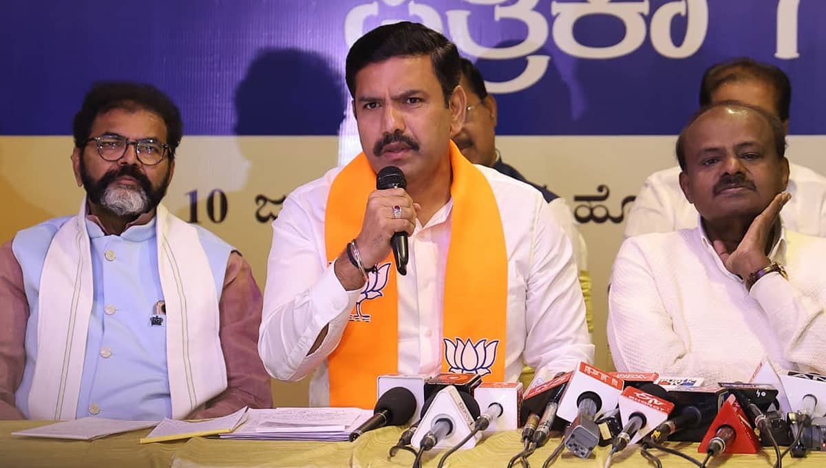 99 ಸ್ಥಾನಗಳಿಗೆ ತೃಪ್ತಿಪಟ್ಟುಕೊಳ್ಳುವ ಸ್ಥಿತಿಗೆ ತಲುಪಿದ್ದೀರಿ, ಆತ್ಮಾವಲೋಕನ ಮಾಡಿಕೊಳ್ಳಿ: ಕಾಂಗ್ರೆಸ್ ಕುರಿತು ವಿಜಯೇಂದ್ರ ಟೀಕೆ