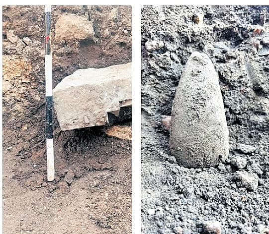 ಲಕ್ಕುಂಡಿಯಲ್ಲಿ ಪತ್ತೆಯಾದ ಬೋಧಿ ಕಂಬಹ ಎಂಬ ಶಿಲಾಯುಗದ ಆಯುಧದಂತೆ ಕಾಣುವ ಮೇಲ್ಛಾವಣಿ ಆಧಾರ ಕಲ್ಲು