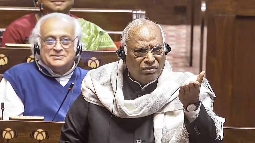 ರಾಜ್ಯಸಭೆಯಲ್ಲಿ ಅಳಿಸಲಾದ ಹೇಳಿಕೆಗಳನ್ನು ಪುನಃಸ್ಥಾಪಿಸಿ- ಖರ್ಗೆ; ಮನವಿ ತಿರಸ್ಕರಿಸಿದ ಸಭಾಧ್ಯಕ್ಷ