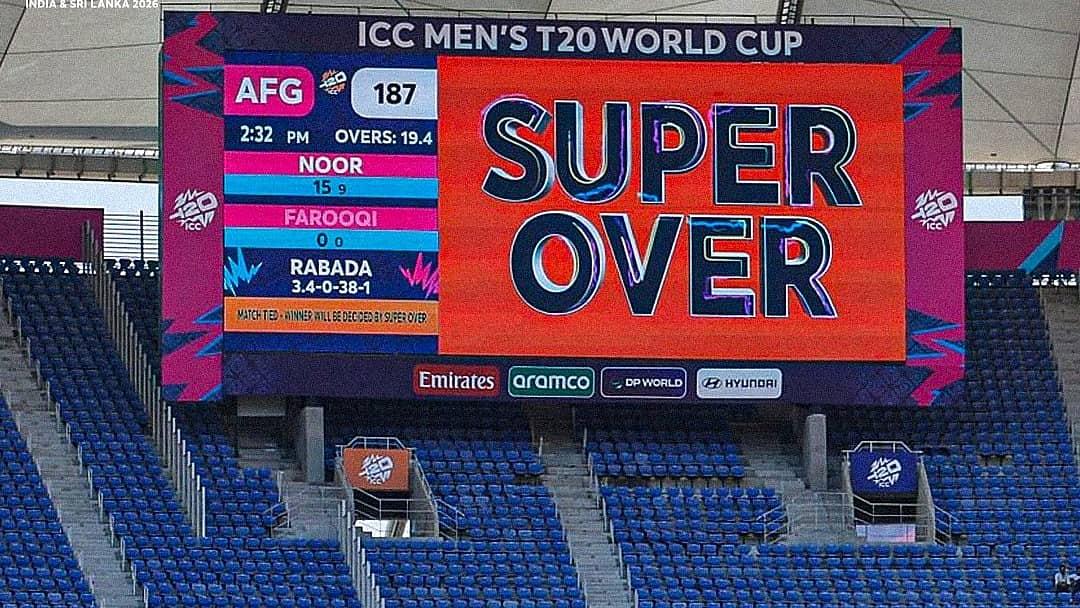 T20 ವಿಶ್ವಕಪ್ 2026: ಆಫ್ಘಾನಿಸ್ತಾನ ಬೆಂಬಿಡದ Super Over ಭೂತ! ಇತಿಹಾಸ ಹೇಳೋದೇನು? 3 ಸೂಪರ್ ಓವರ್ ಕಂಡಿದ್ದ ಆ ಪಂದ್ಯ!