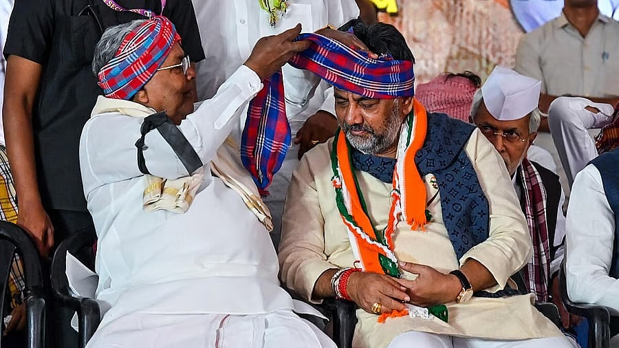 'ನಾಯಕತ್ವ ಬದಲಾವಣೆ ವಿಚಾರವಾಗಿ ಸಮಯ ಬಂದಾಗ ಸಿದ್ದರಾಮಯ್ಯನವರೇ ಮಾತನಾಡುತ್ತಾರೆ': ಡಿ.ಕೆ ಶಿವಕುಮಾರ್