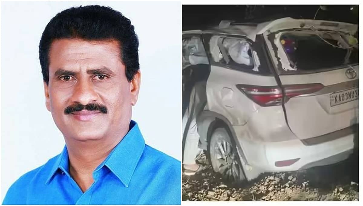 ಮಂಡ್ಯ: ರಸ್ತೆ ಅಪಘಾತದಲ್ಲಿ ಮಾಜಿ ಶಾಸಕ ಸುರೇಶ್ ಗೌಡಗೆ ಗಂಭೀರ ಗಾಯ; ಕಾರು ಸಂಪೂರ್ಣ ನಜ್ಜು-ಗುಜ್ಜು
