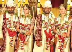 ತೆಲಂಗಾಣ: ಇದು ಸಿನಿಮಾ ಅಲ್ಲ; ಒಂದೇ ದಿನ, ಒಂದೇ ಮುಹೂರ್ತದಲ್ಲಿ ಅವಳಿ ಸೋದರಿಯರನ್ನು ಮದುವೆಯಾದ ಅವಳಿ ಸೋದರರು; Video