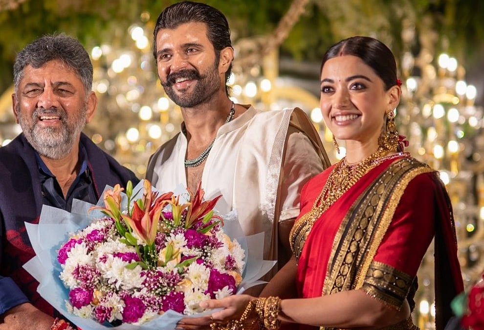 ರಶ್ಮಿಕಾ ಮಂದಣ್ಣ-ವಿಜಯ್ ದೇವರಕೊಂಡ ಗ್ರ್ಯಾಂಡ್ ರಿಸೆಪ್ಷನ್: ಡಿ.ಕೆ ಶಿವಕುಮಾರ್ ಸೇರಿ ಹಲವು ಗಣ್ಯರು ಭಾಗಿ; Photos