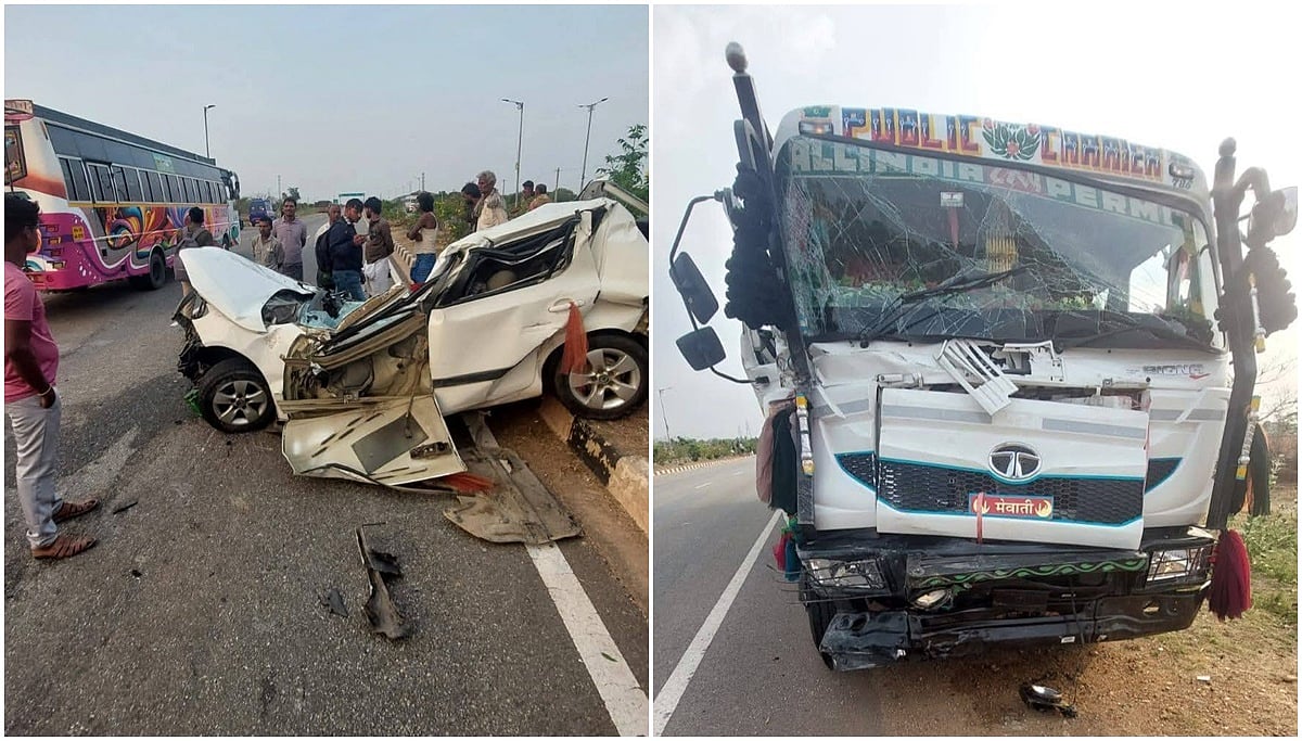 ತುಮಕೂರು ಬಳಿ ಖಾಸಗಿ ಬಸ್ಗೆ KSRTC ಬಸ್ ಡಿಕ್ಕಿ: ಇಬ್ಬರು ಸ್ಥಳದಲ್ಲೇ ಸಾವು, ಹಲವರಿಗೆ ಗಂಭೀರ ಗಾಯ; ಚಿತ್ರದುರ್ಗದಲ್ಲಿ ಲಾರಿ-ಕಾರು ಡಿಕ್ಕಿ, ಸ್ಥಳದಲ್ಲೇ ಇಬ್ಬರು ಸಾವು
