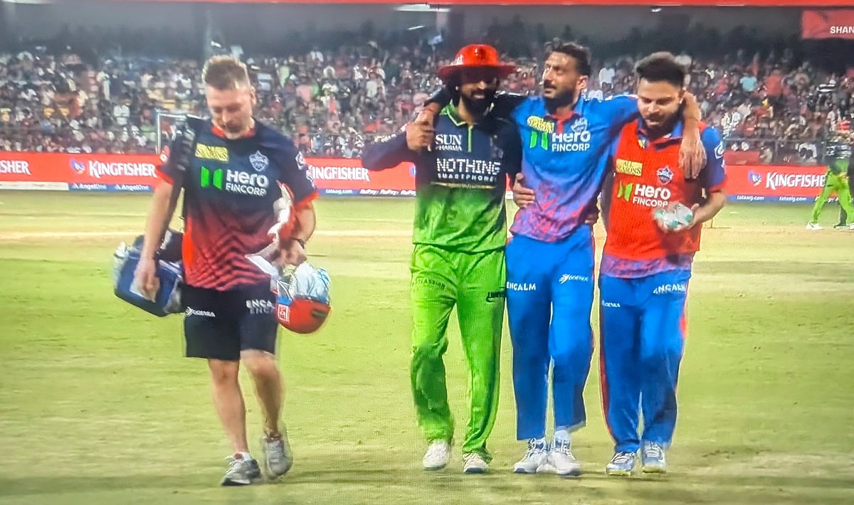 RCB vs DC ಪಂದ್ಯದ ವೇಳೆ ಗಾಯಗೊಂಡ ಅಕ್ಷರ್ ಪಟೇಲ್‌; ಓಡಿಬಂದು ಹೆಗಲು ನೀಡಿದ ಕೃನಾಲ್ ಪಾಂಡ್ಯ ನಡೆಗೆ ಮೆಚ್ಚುಗೆ!