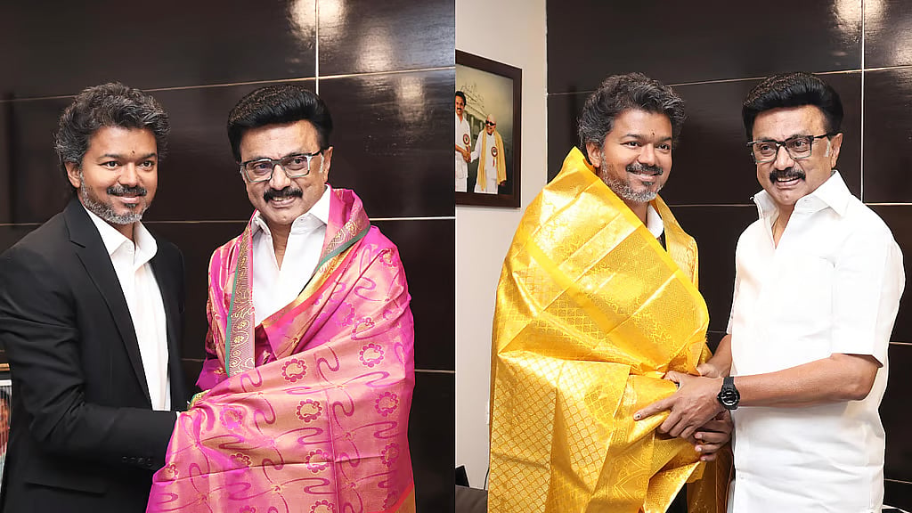 Video: ಖಜಾನೆ ಖಾಲಿ ಹೇಳಿಕೆ ಬೆನ್ನಲ್ಲೇ ನಿಕಟಪೂರ್ವ ಸಿಎಂ ಸ್ಟಾಲಿನ್ ಭೇಟಿ ಮಾಡಿದ ನೂತನ CM ವಿಜಯ್