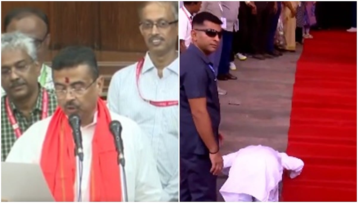 ವಿಧಾನಸಭೆ ಮೆಟ್ಟಿಲುಗಳಿಗೆ ದಂಡ ನಮಸ್ಕಾರ ಮಾಡಿ ಪ್ರವೇಶಿಸಿದ ಪಶ್ಚಿಮ ಬಂಗಾಳ ಸಿಎಂ ಸುವೇಂದು ಅಧಿಕಾರಿ; Video