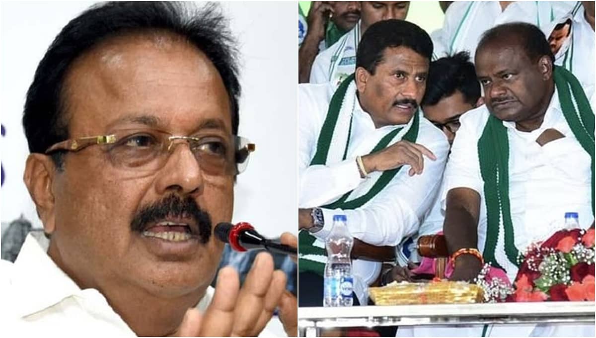 ಡಿಕೆಶಿ ಸಿಎಂ: ದೇವೇಗೌಡರ ಮನೆಯಲ್ಲಿ ಸೂತಕದ ಛಾಯೆ ಹೇಳಿಕೆ; ಚಲುವರಾಯಸ್ವಾಮಿ ನಾಲಿಗೆ ಕತ್ತರಿಸುತ್ತೇನೆ ಎಂದ ಸುರೇಶ್ ಗೌಡ!