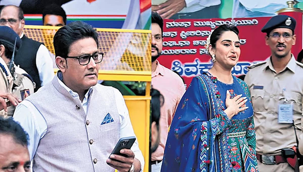 ಧಾರ್ಮಿಕ ಮುಖಂಡರು, ರಾಜಕೀಯ ನೇತಾರರು, ಸಿನಿಮಾ ತಾರೆಯರು: ಡಿಕೆಶಿ ಪ್ರಮಾಣವಚನ ಸಮಾರಂಭಕ್ಕೆ ಸಾಕ್ಷಿಯಾದ ಸೆಲೆಬ್ರಿಟಿಗಳು!