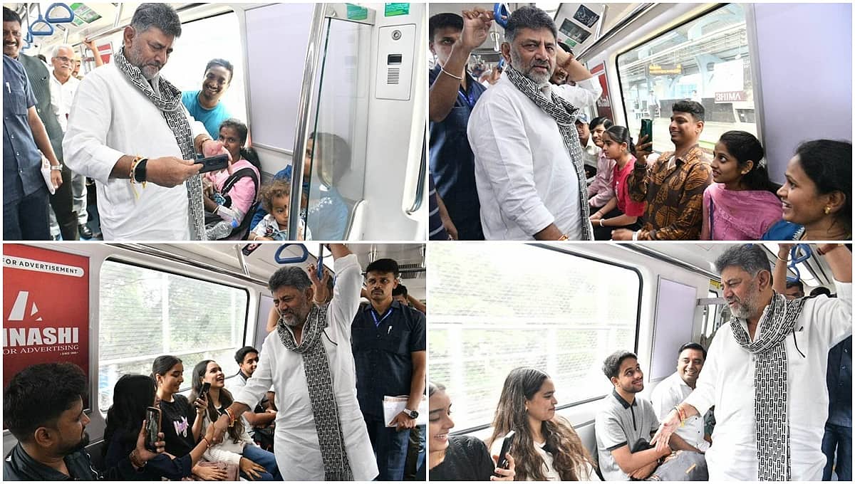 ಜೀರೋ ಟ್ರಾಫಿಕ್ ಕಿರಿಕಿರಿ ತಪ್ಪಿಸಲು ಭಾನುವಾರ ಸಾರ್ವಜನಿಕ ಸಾರಿಗೆಗೆ ಆದ್ಯತೆ: ಸಿಎಂ ಡಿ.ಕೆ ಶಿವಕುಮಾರ್ ಮೆಟ್ರೋ ಪ್ರಯಾಣ; Video