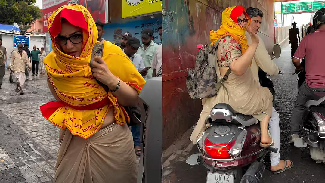 ರಿಷಿಕೇಶದಲ್ಲಿ ಬಾಲಿವುಡ್ ನಟಿ ರವೀನಾ ಟಂಡನ್ ಬೈಕ್ ರೈಡ್! 'ಹರ ಹರ ಗಂಗೇ' ಘೋಷಣೆ; Video
