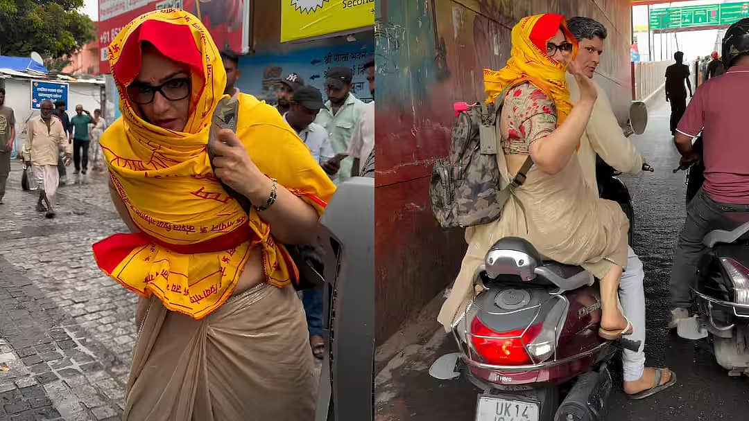 ರಿಷಿಕೇಶದಲ್ಲಿ ಬಾಲಿವುಡ್ ನಟಿ ರವೀನಾ ಟಂಡನ್ ಬೈಕ್ ರೈಡ್! 'ಹರ ಹರ ಗಂಗೇ' ಘೋಷಣೆ; Video