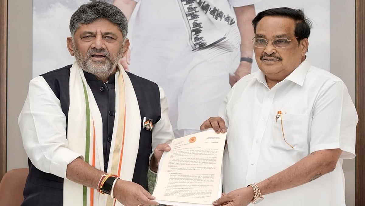 ಕೇಂದ್ರ ಜಲಶಕ್ತಿ ಸಚಿವ ಸಿ.ಆರ್ ಪಾಟೀಲ್ ಭೇಟಿಯಾದ ಸಿಎಂ DKS: ಮೇಕೆದಾಟು ಸೇರಿದಂತೆ ಪ್ರಮುಖ ನೀರಾವರಿ ಯೋಜನೆಗಳ ಅನುಮತಿಗೆ ಮನವಿ!