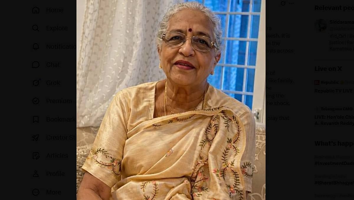 ಪಿ.ಲಂಕೇಶ್ ಪತ್ನಿ, ಲೇಖಕಿ ಇಂದಿರಾ ಲಂಕೇಶ್ ನಿಧನ; ಸಿಎಂ ಡಿಕೆಶಿ, ಮಾಜಿ ಸಿಎಂ ಸಿದ್ದರಾಮಯ್ಯ ಸಂತಾಪ
