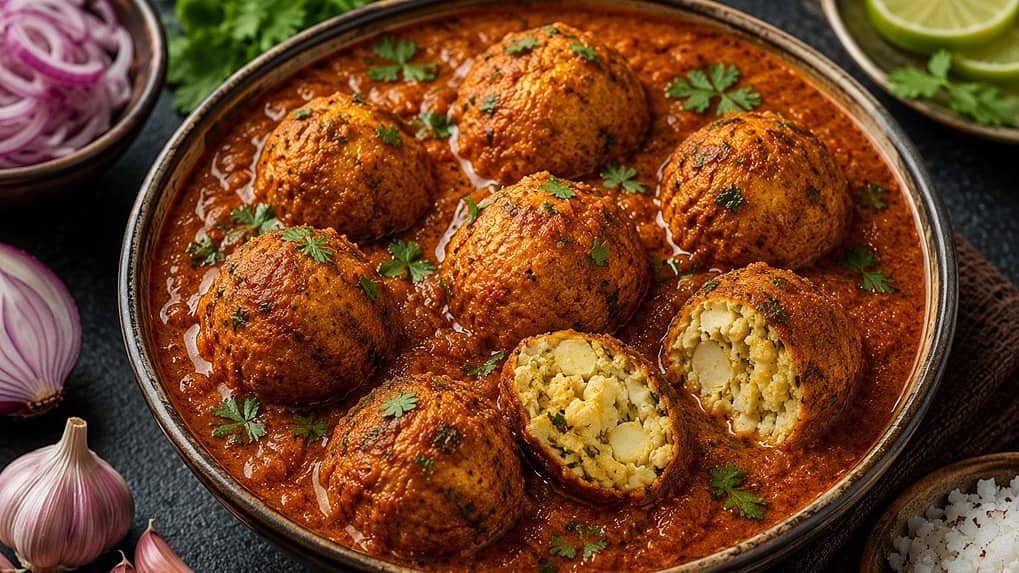 ಎಗ್ ಕೈಮಾ ಉಂಡೆ ಸಾರು | Egg Keema Ball Curry recipe in Kannada