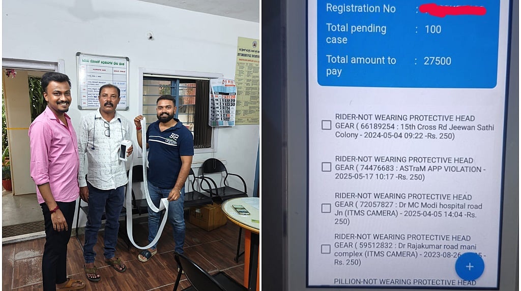 ಒಂದೇ ಬೈಕ್ ಮೇಲೆ 100 ಕೇಸ್: ಶೇ.50 ರಿಯಾಯಿತಿ ಬಳಸಿ 27,500 ರೂ ದಂಡ ಪಾವತಿಸಿದ ಸವಾರ..!
