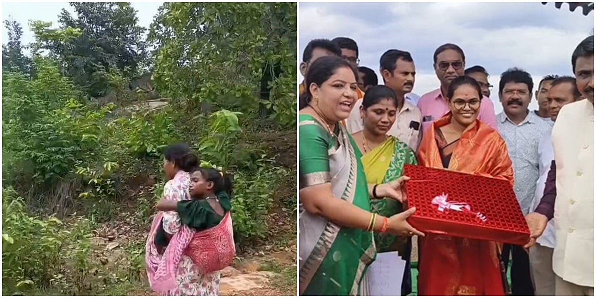 ಅಸ್ವಸ್ಥ ಬಾಲಕಿಯನ್ನು ಬೆನ್ನಿಗೆ ಕಟ್ಟಿಕೊಂಡು 6 ಕಿ.ಮೀ ನಡೆದು, ಆಸ್ಪತ್ರೆಗೆ ಸೇರಿಸಿದ ಶಿಕ್ಷಕಿ! Video
